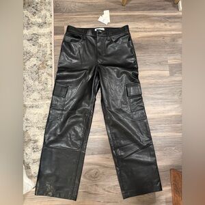 Abercrombie & Fitch Black Leather Pants